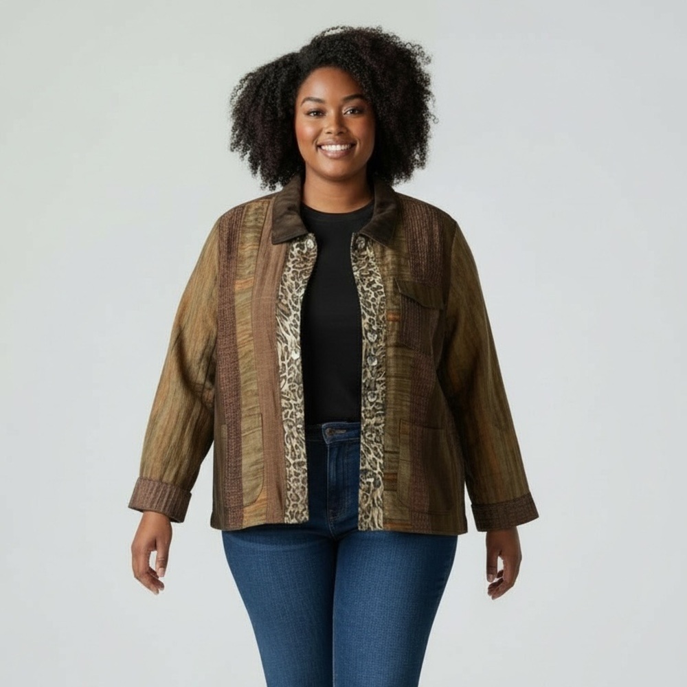 Parsley & Sage Earthy Patchwork Jacket